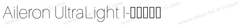 Aileron UltraLight I字体转换